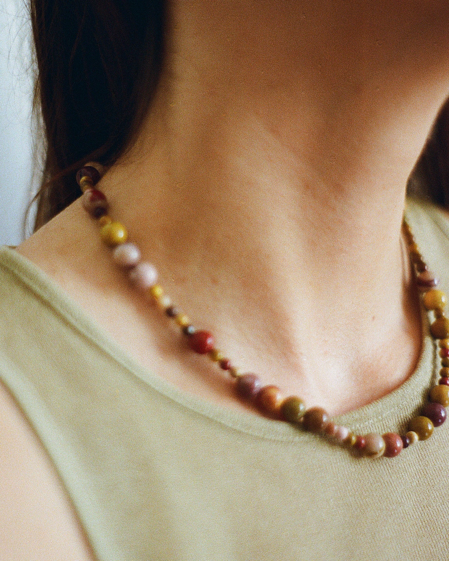 estiu necklace jaspe mookaita