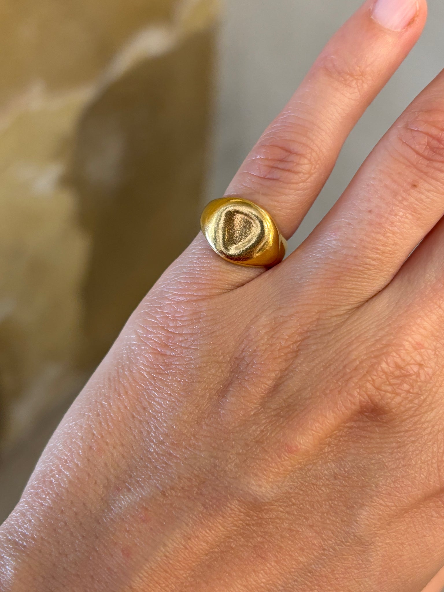 gold-plated melted signet O ring
