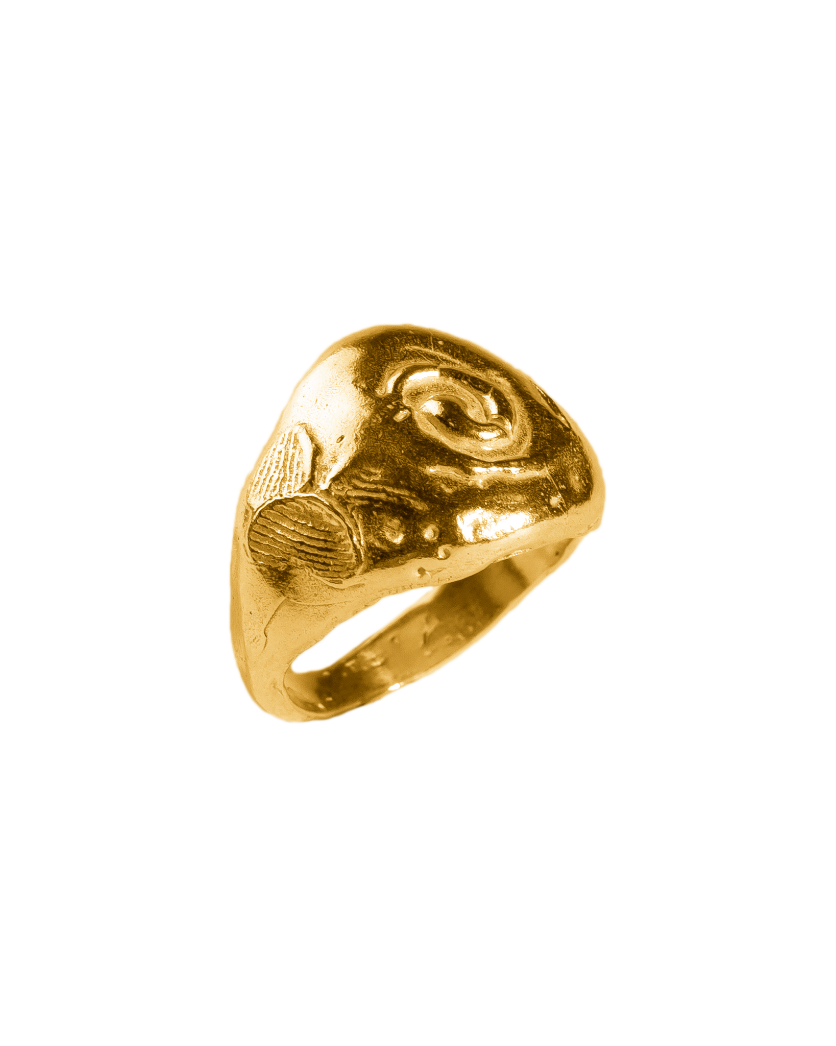 Anillo Claror dorado, hecho a mano en plata de ley en València