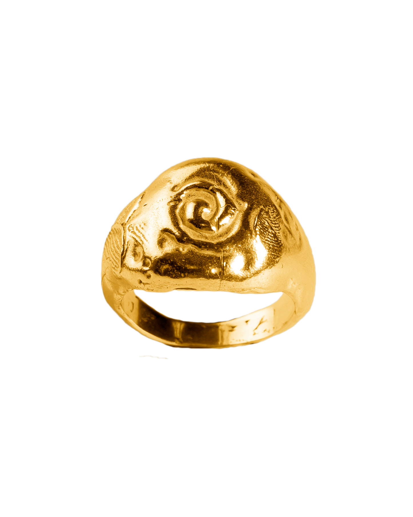 Anillo Claror dorado, hecho a mano en plata de ley en València