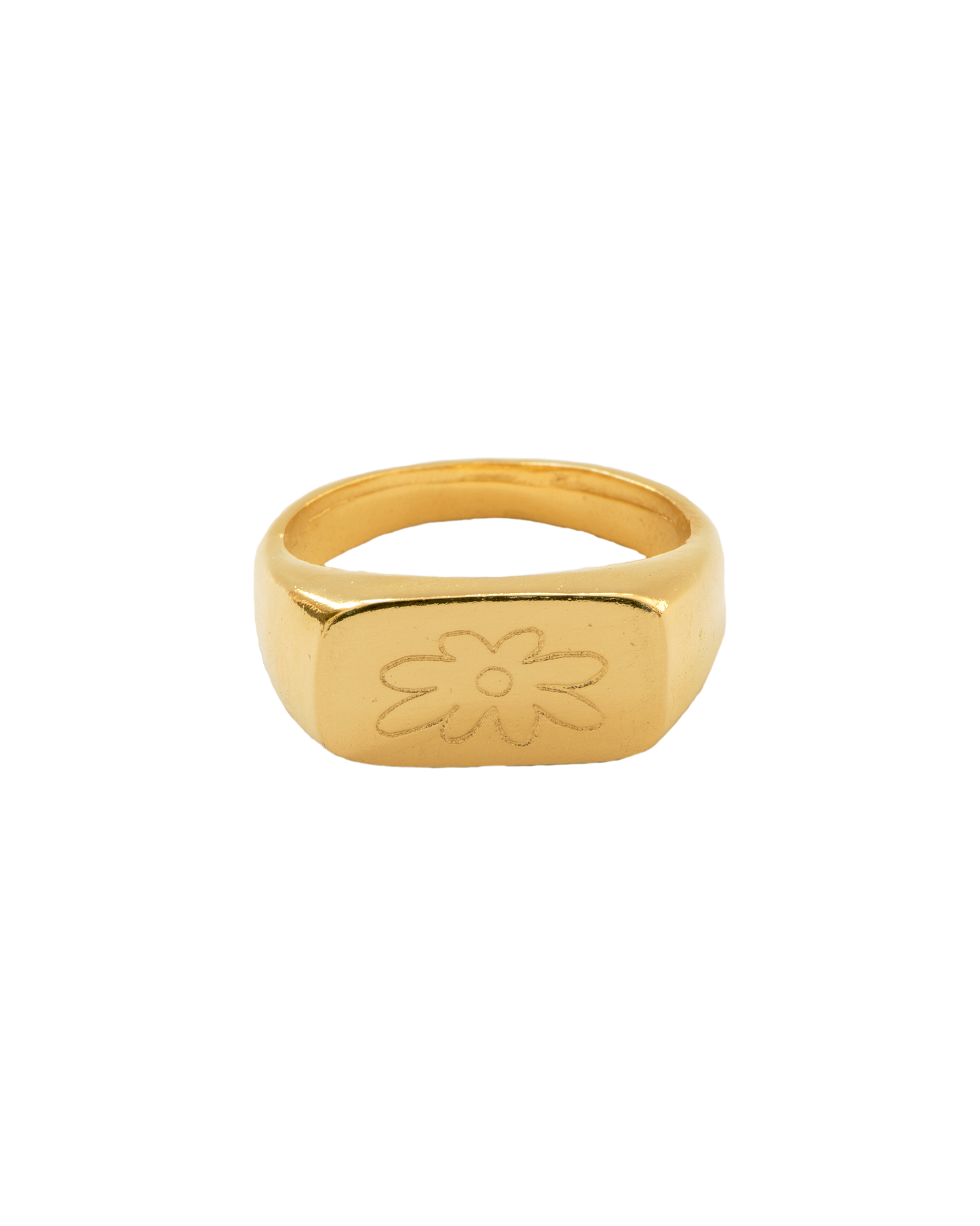Anillo dorado Margarita, hecho a mano en Valencia con plata de ley