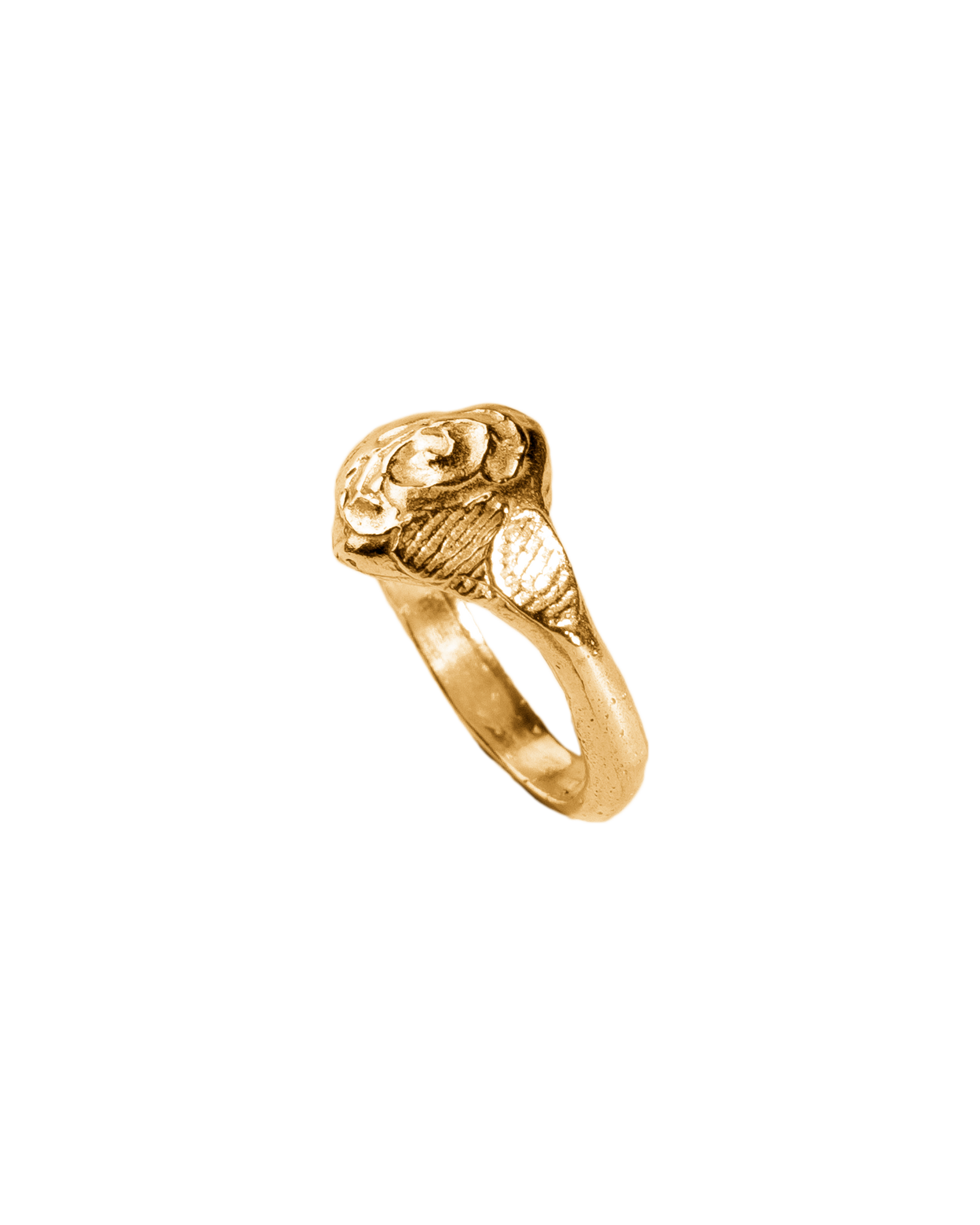 Anillo Ona dorado, hecho a mano en València