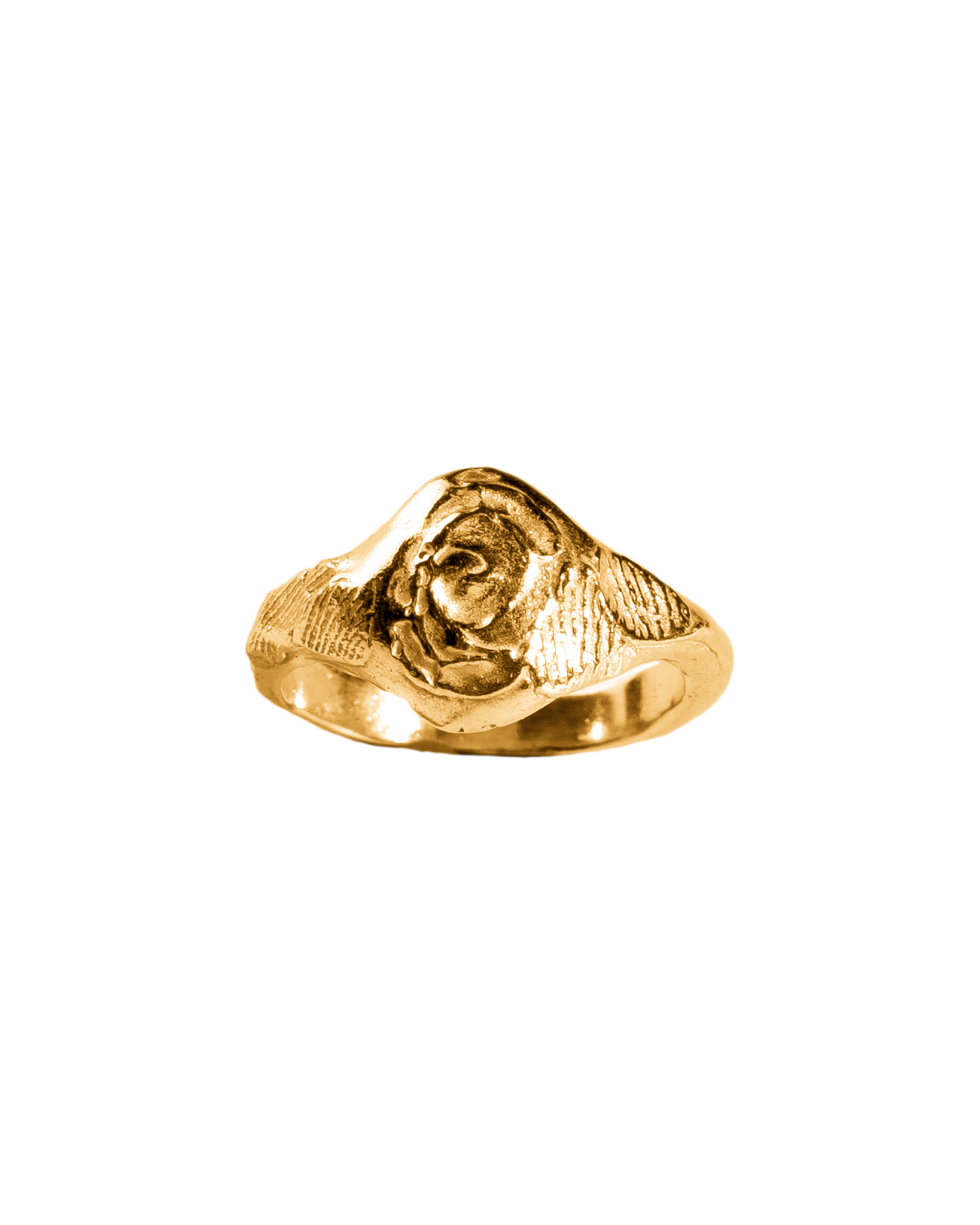 Anillo Ona dorado, hecho a mano en València
