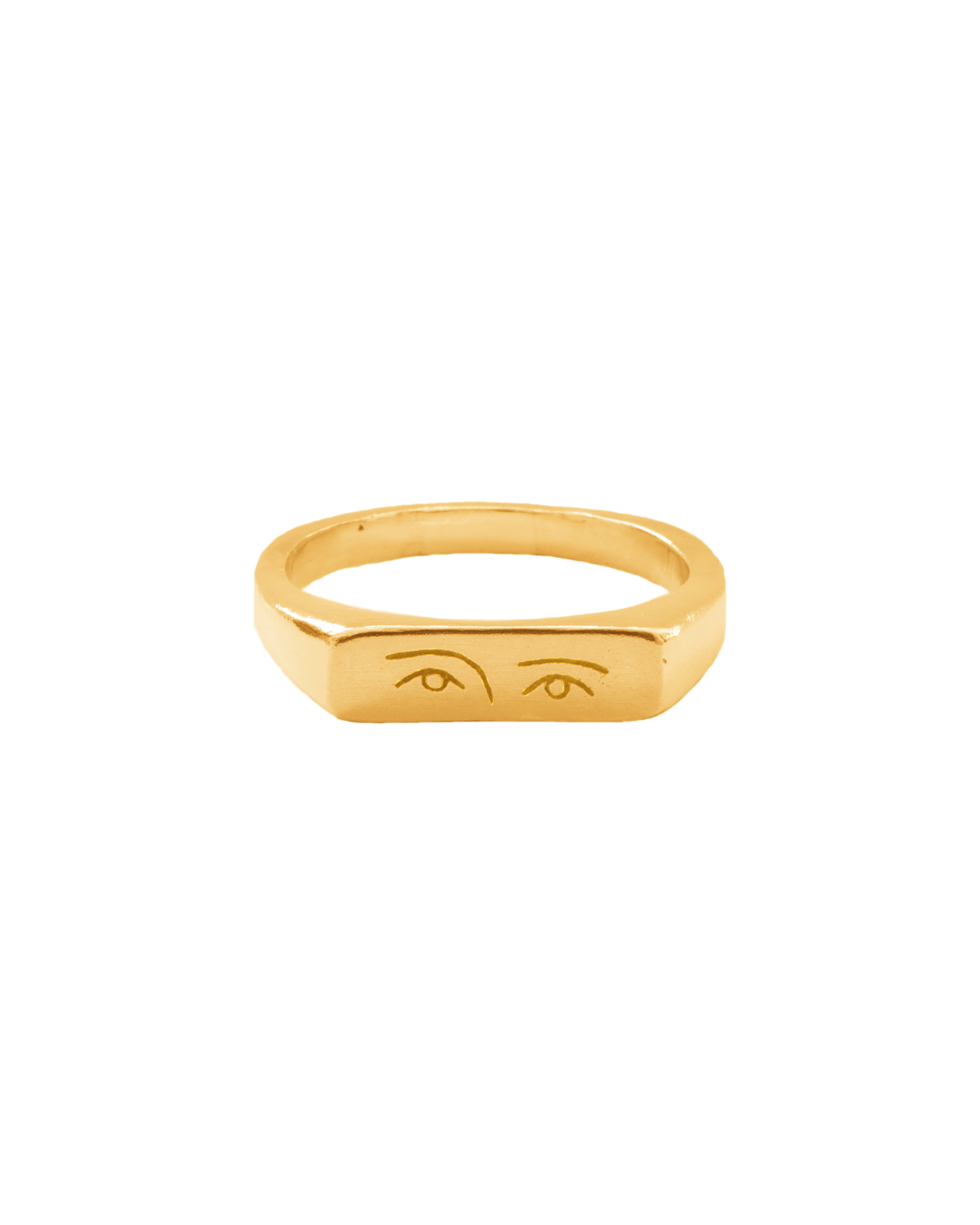 Anillo dorado Violeta, hecho a mano en Valencia con plata de ley