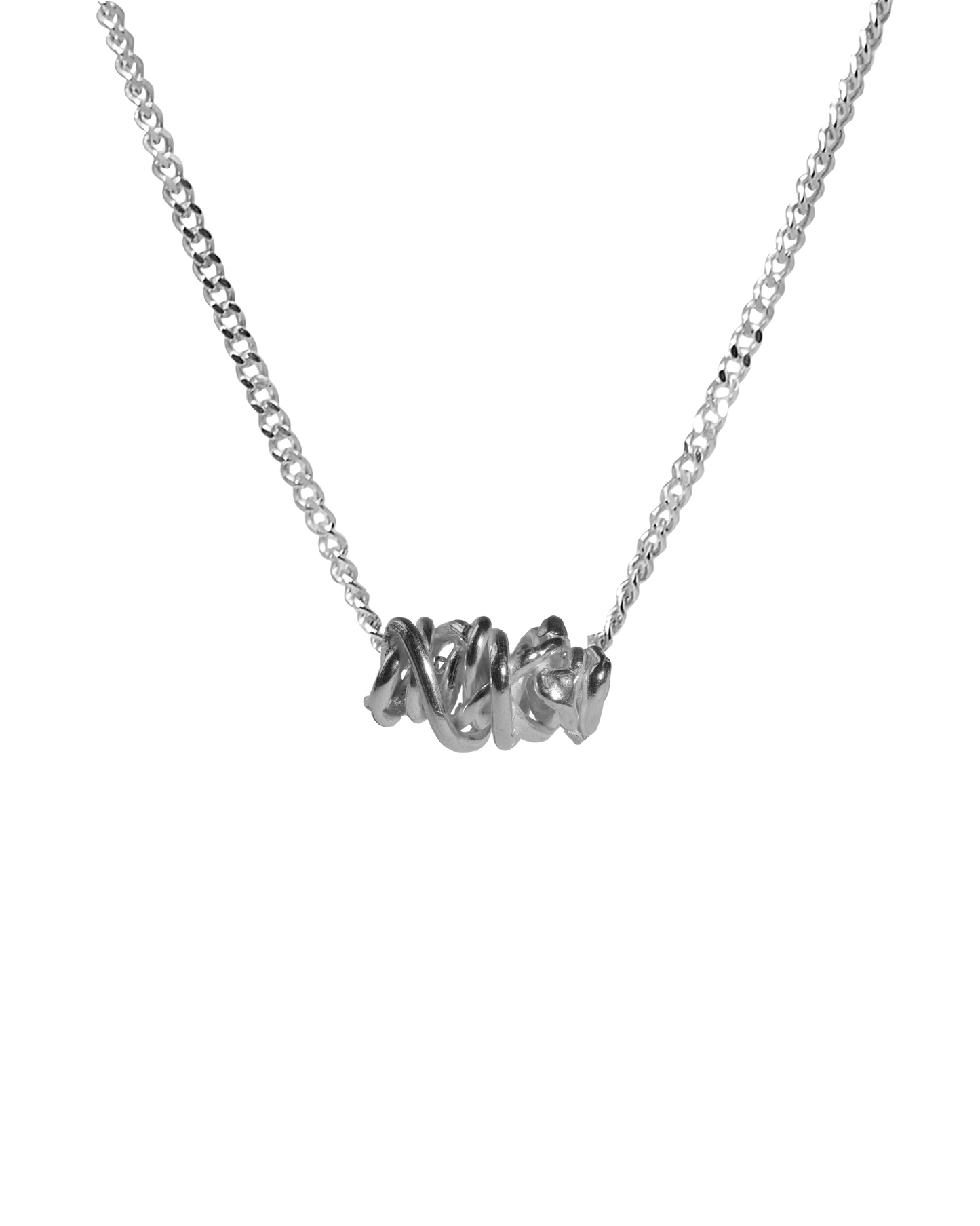 Collar de plata Embolic, hecho a mano en València
