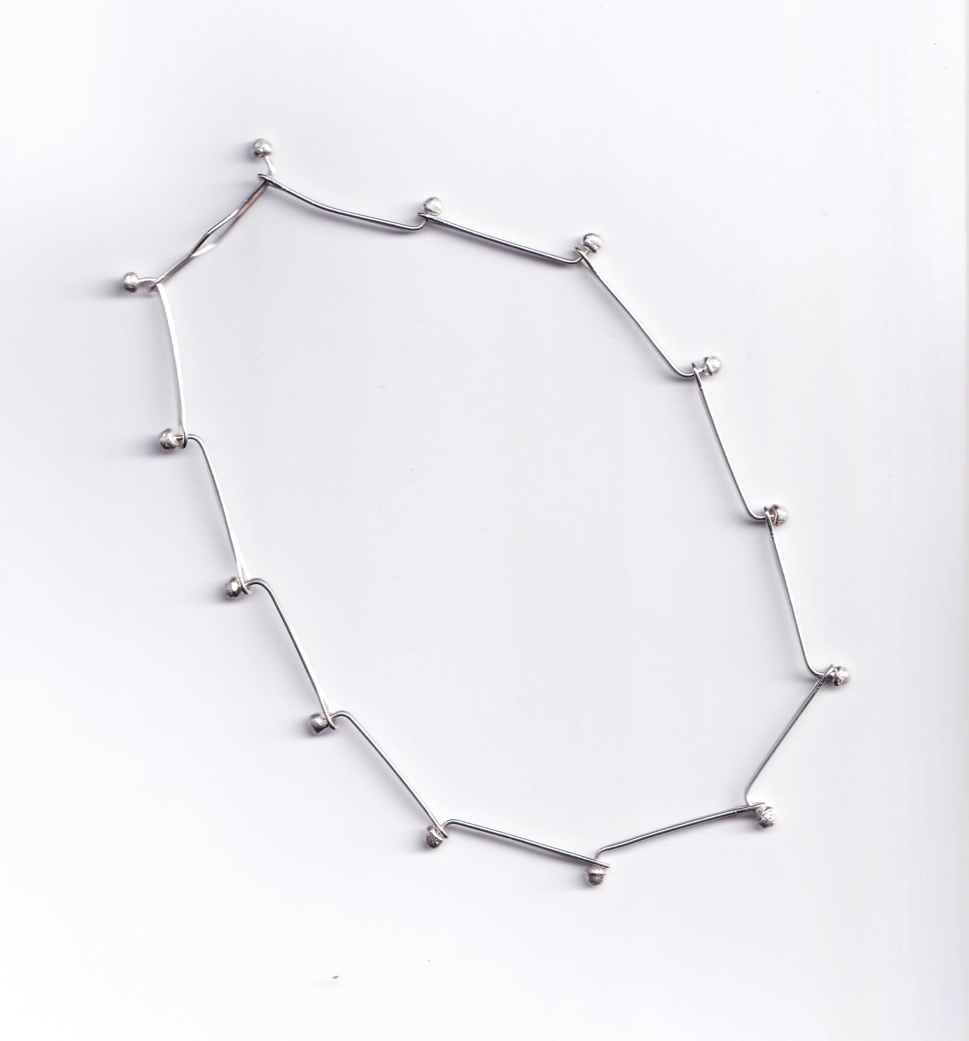 Collar de plata meteoritos, hecho a mano en Valencia