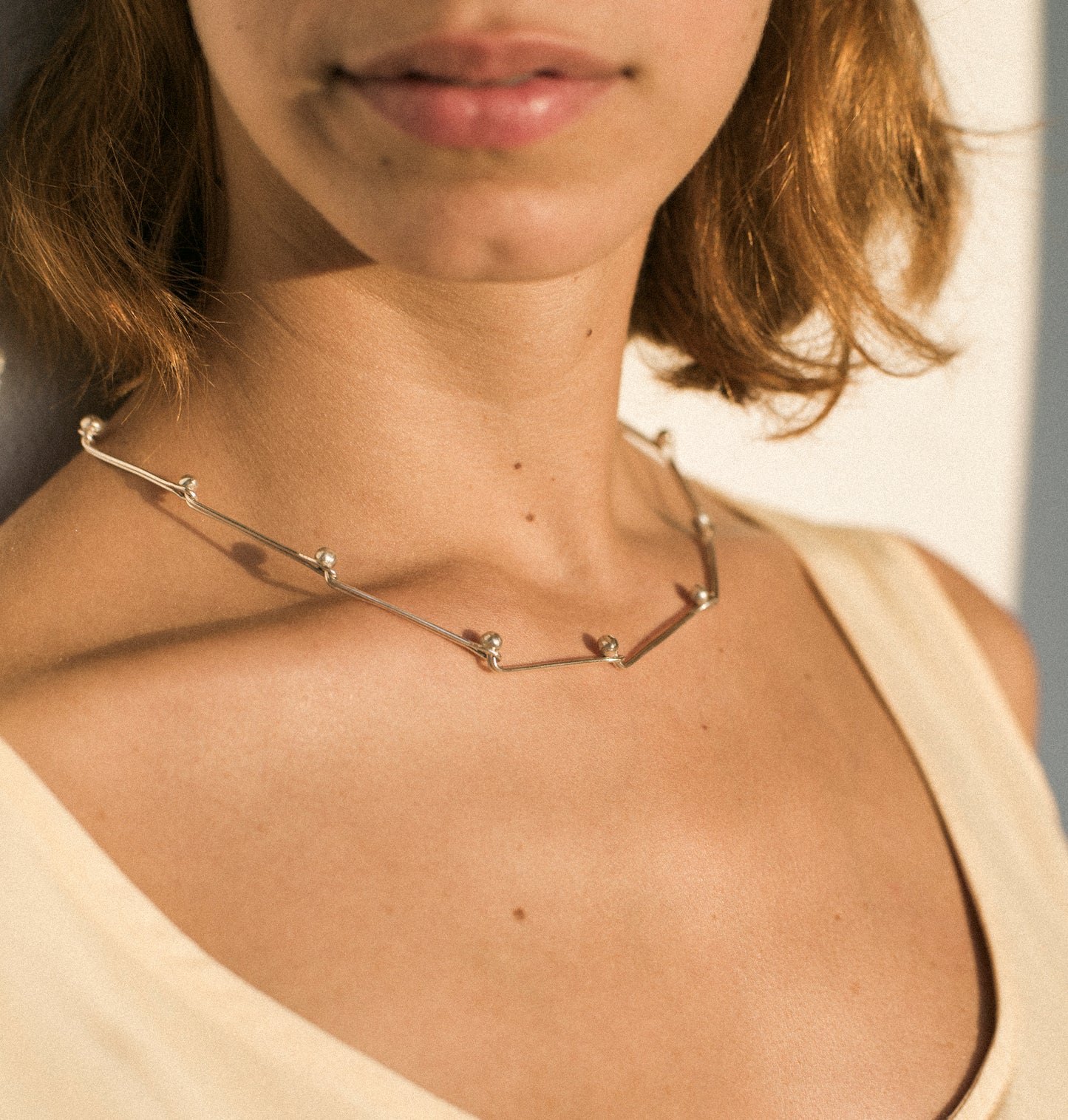 Collar de plata meteoritos, hecho a mano en Valencia