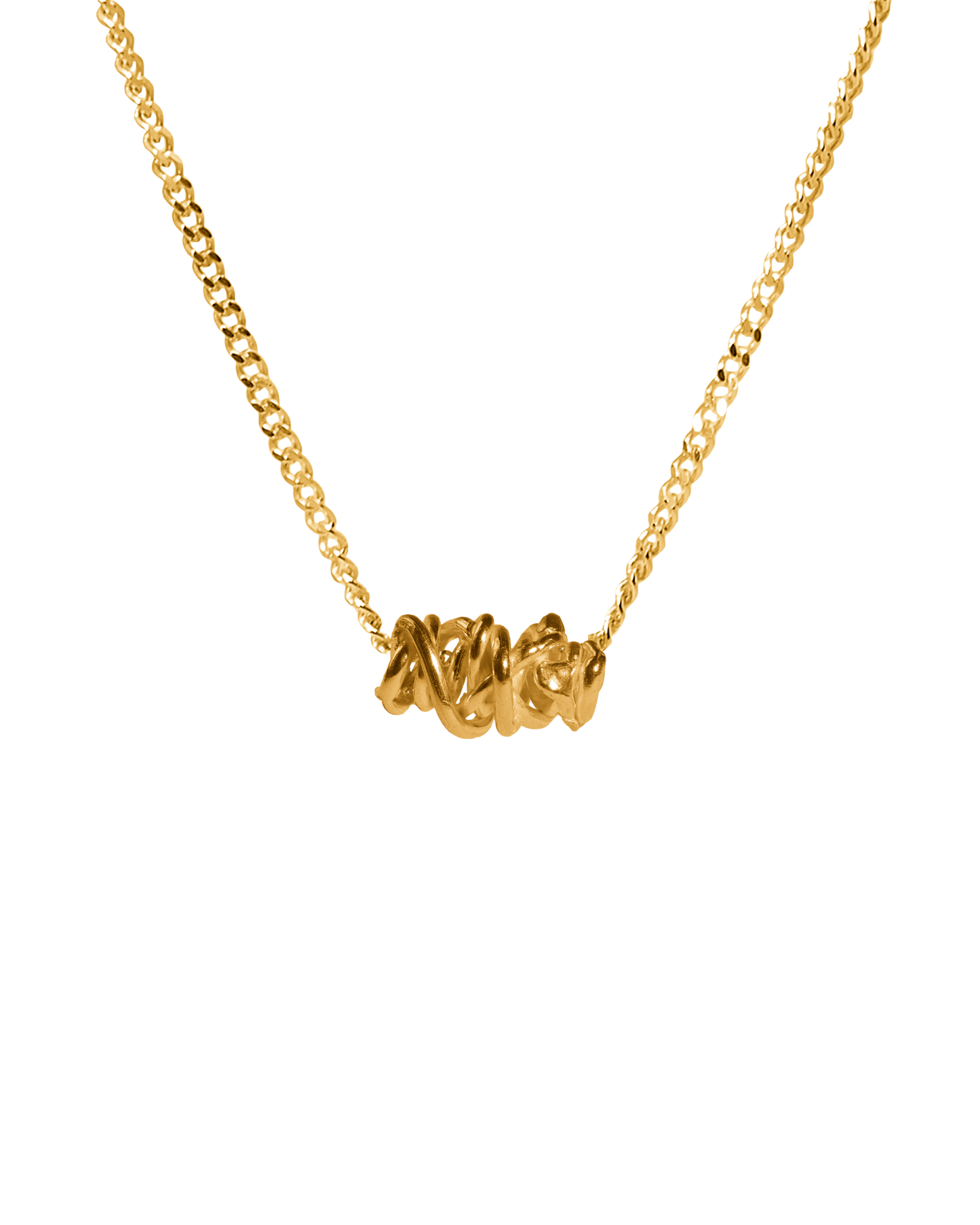 Collar dorado Embolic, hecho a mano en València