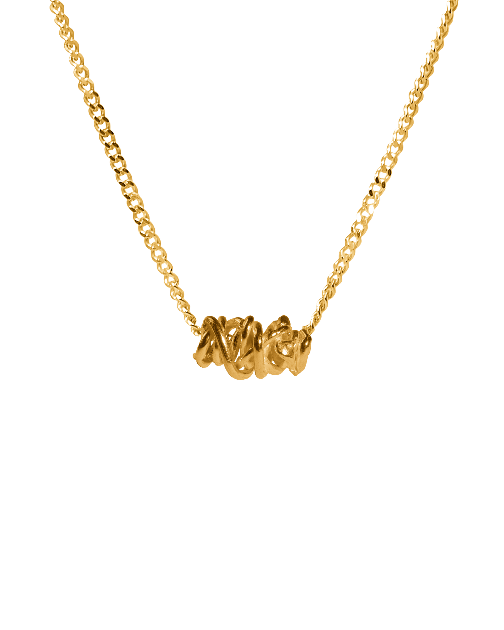 Collar dorado Embolic, hecho a mano en València