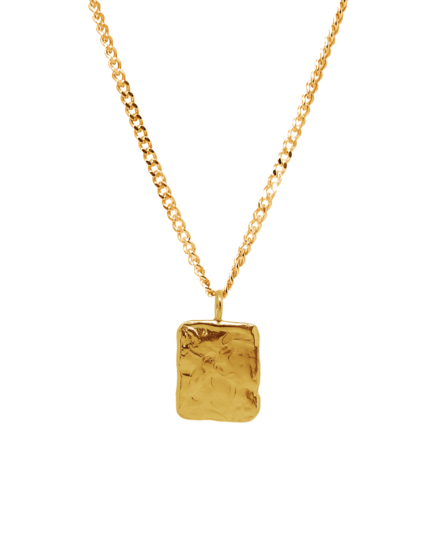 Collar dorado Marea M , hecho a mano en Valencia con plata de ley