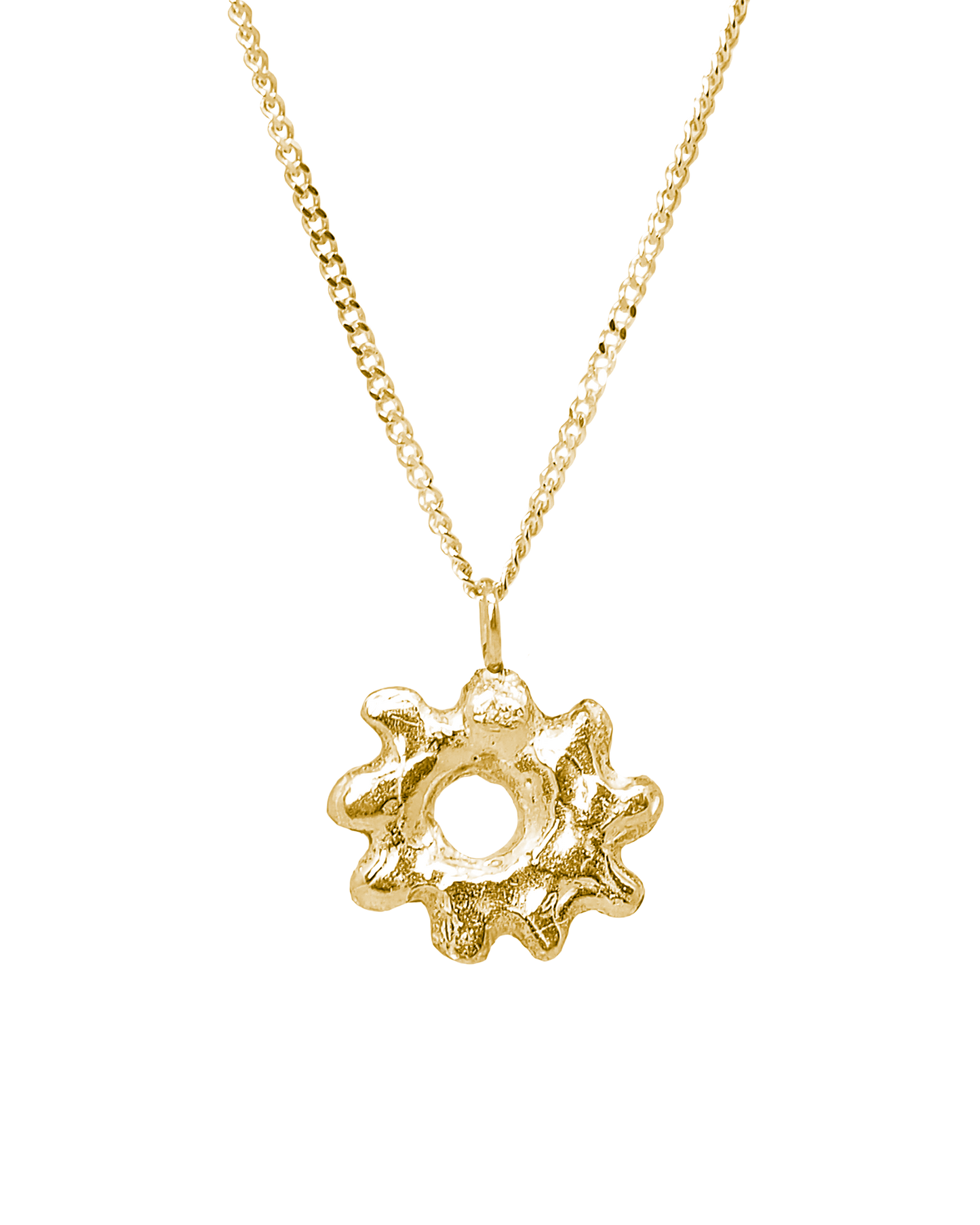 Collar dorado Tallo Marga, hecho a mano con plata de ley en Valencia