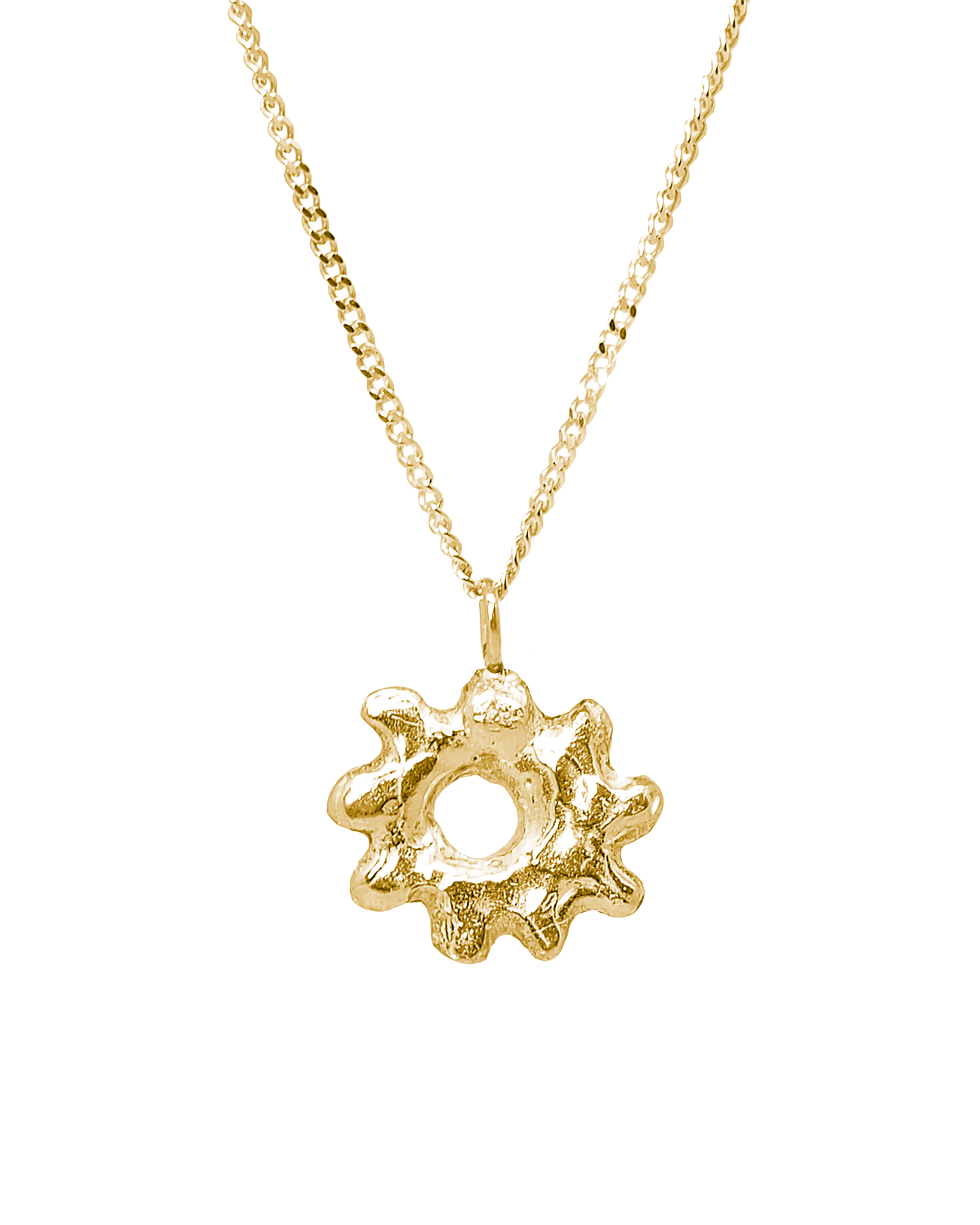 Collar dorado Tallo Marga, hecho a mano con plata de ley en Valencia