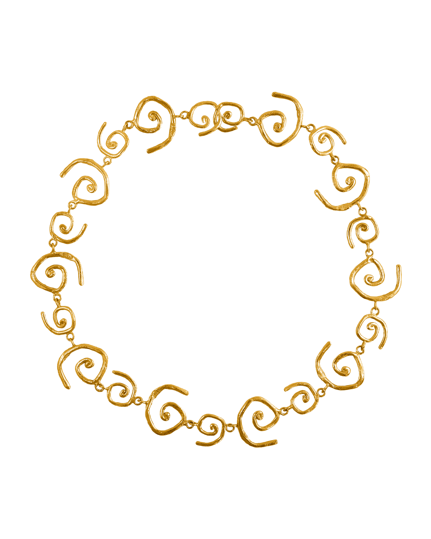 Collar dorado Vórtice, hecho a mano en València