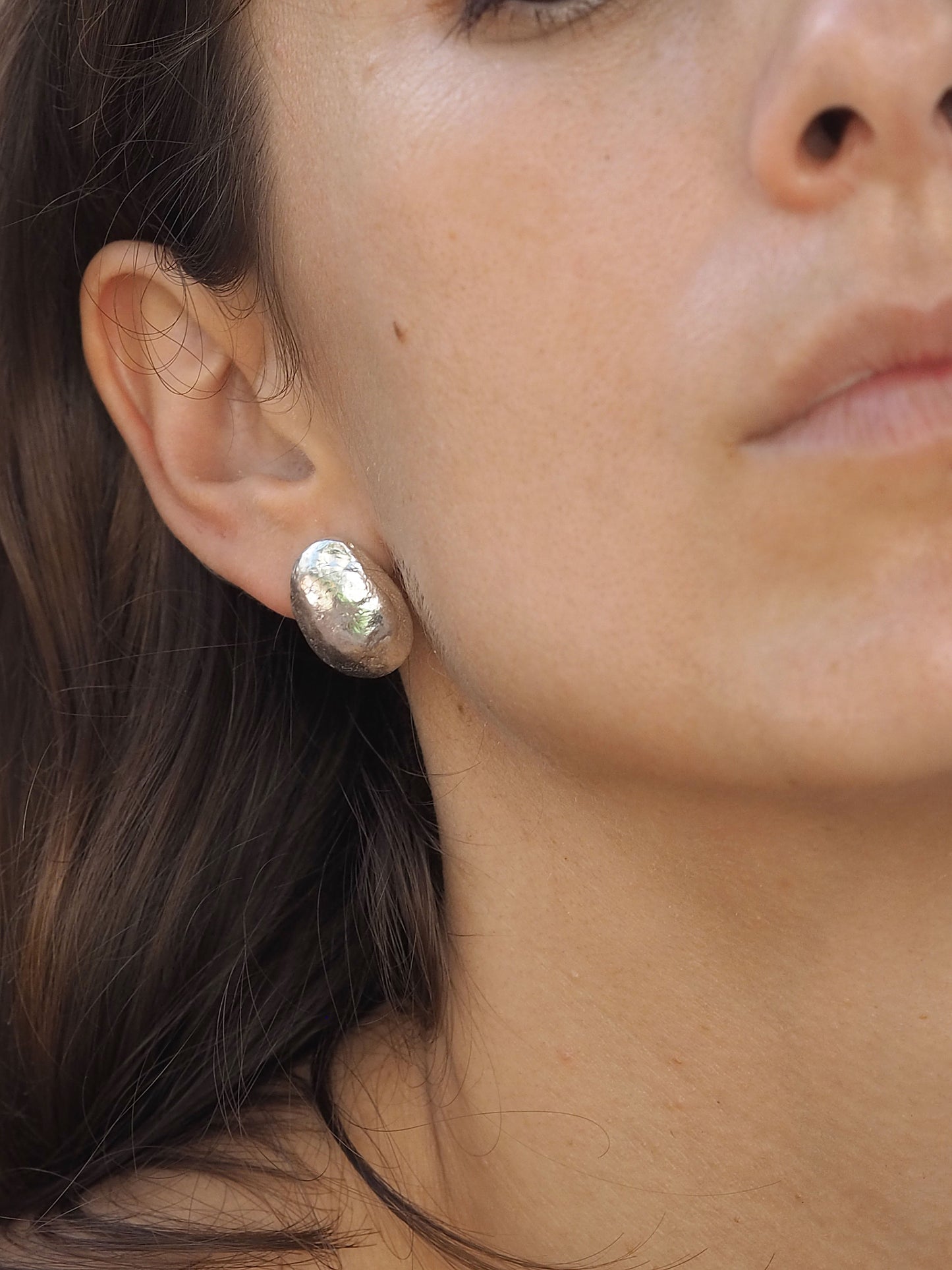 Pendientes de plata Pedra, hechos a mano en Valencia