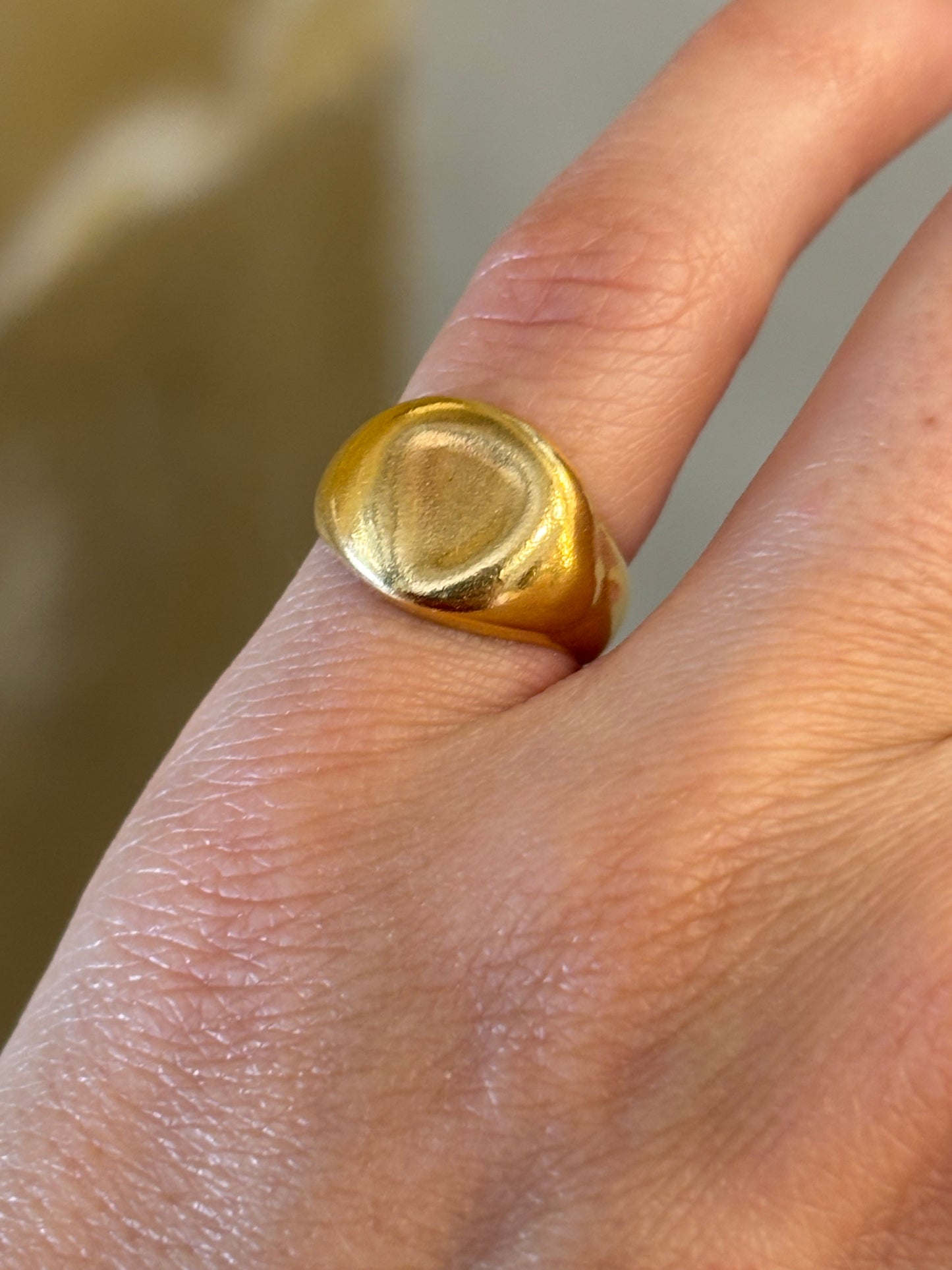 gold-plated melted signet O ring