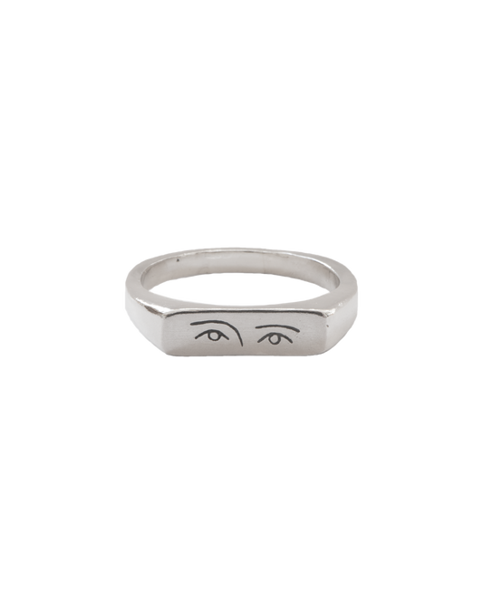 Anillo de plata Violeta, hecho a mano en Valencia 
