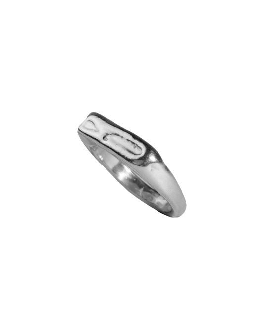 Anillo sello Melted Signet I, hecho a mano con plata de ley en Valencia