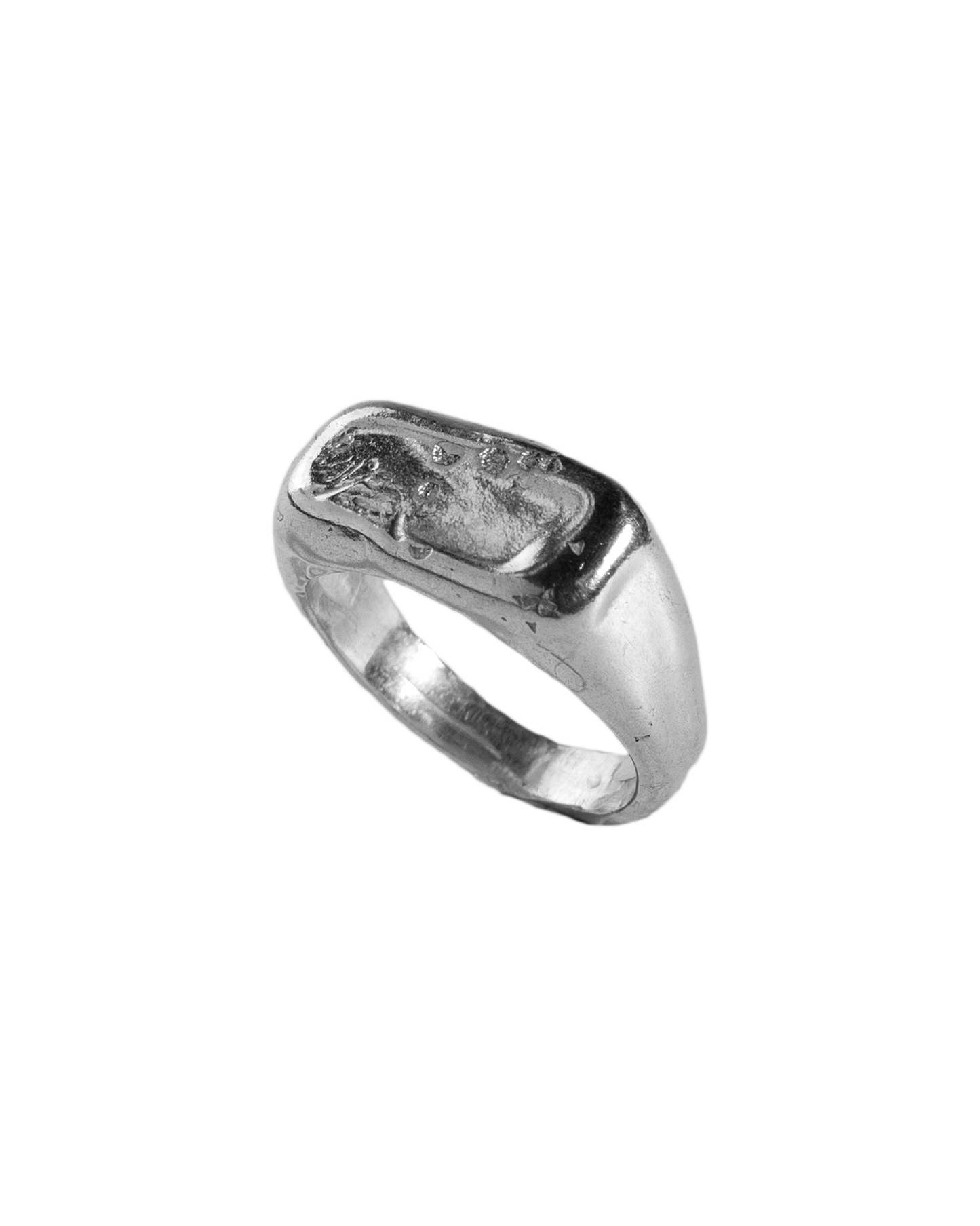 Anillo sello Melted Signet II, hecho a mano con plata de ley en Valencia