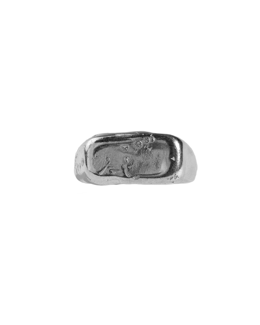 Anillo sello Melted Signet II, hecho a mano con plata de ley en Valencia