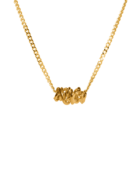Collar dorado Embolic, hecho a mano en València