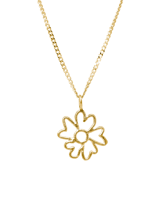 Collar dorado Tallo Gladis, hecho a mano con plata de ley en Valencia