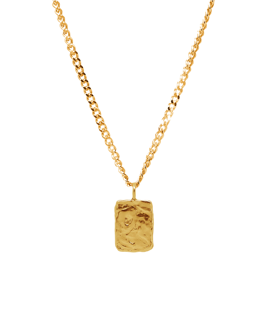 Collar dorado Marea S , hecho a mano en Valencia con plata de ley
