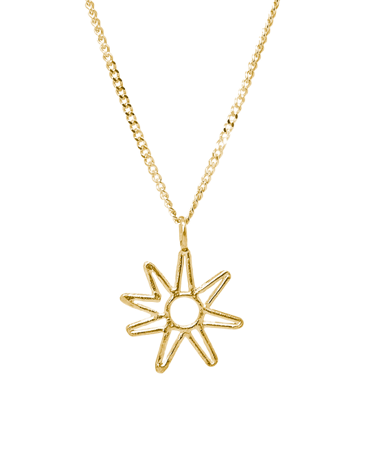 Collar dorado Tallo Azu, hecho a mano con plata de ley en Valencia