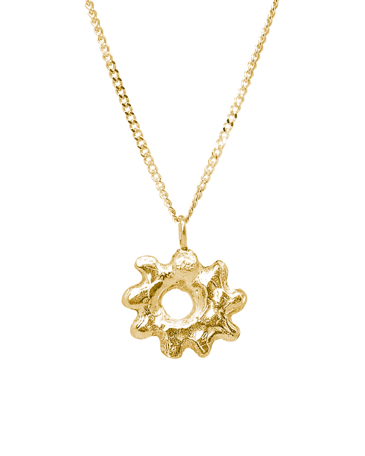 Collar dorado Tallo Marga, hecho a mano con plata de ley en Valencia