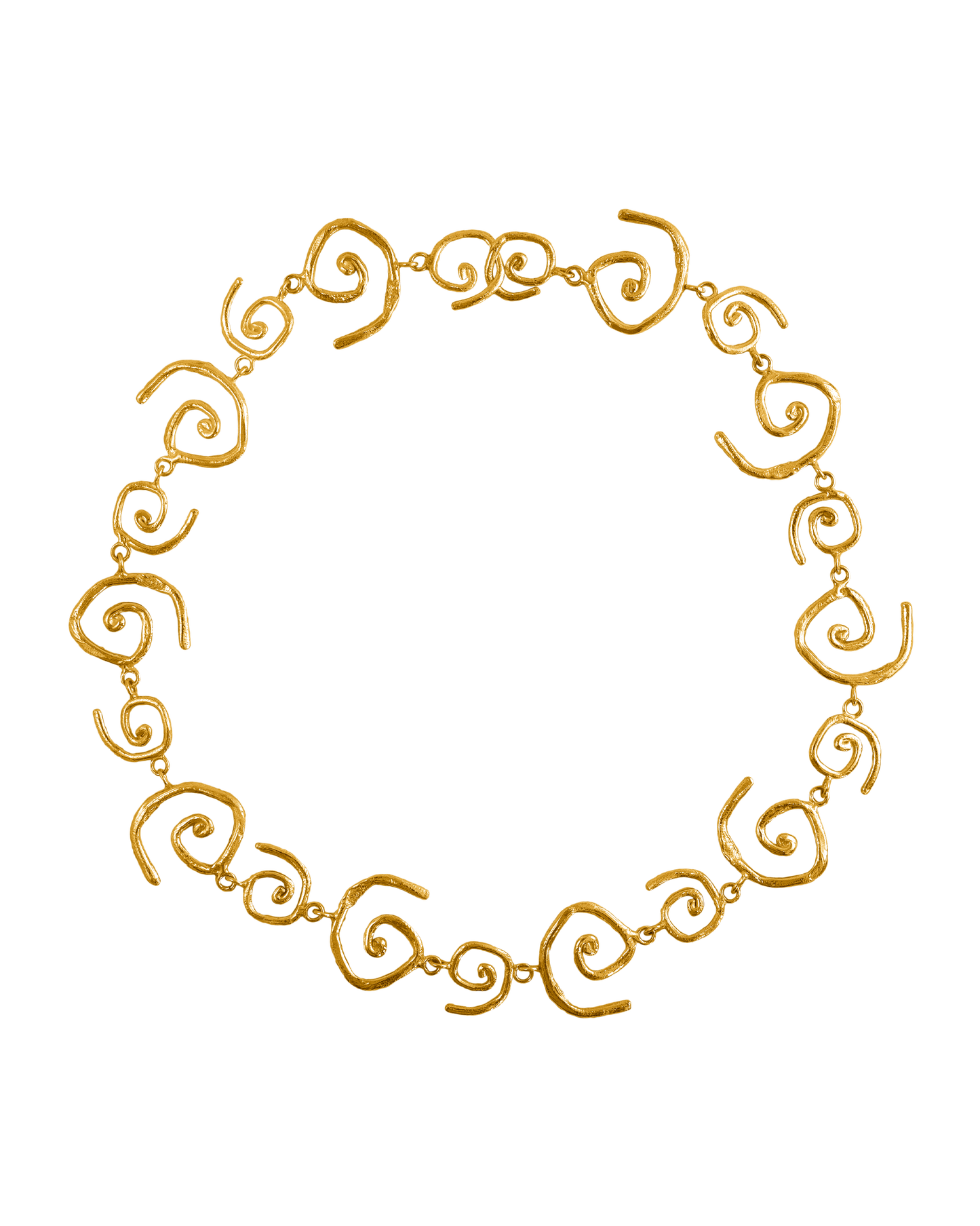 Collar dorado Vórtice, hecho a mano en València
